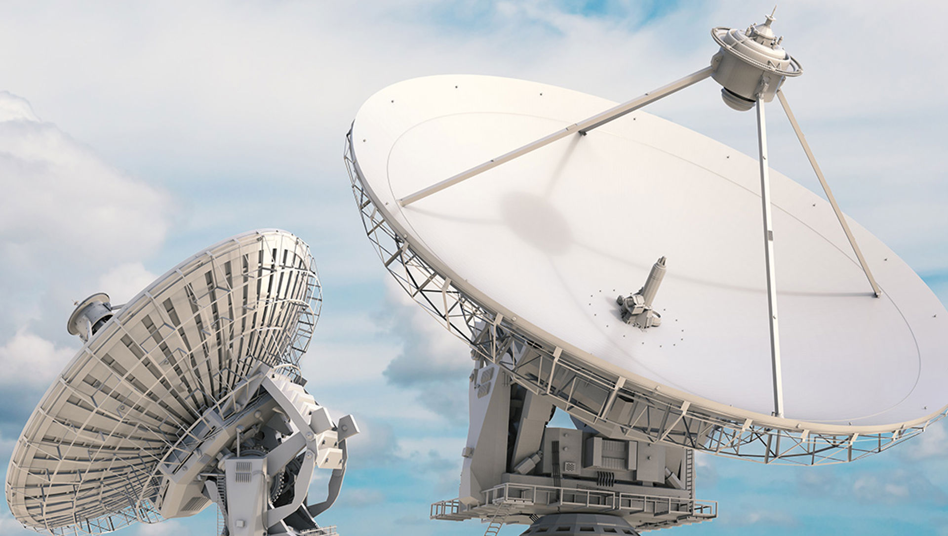 Large, earth-based satellite dishes